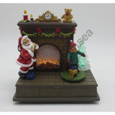 Animated Santa's Fireplace