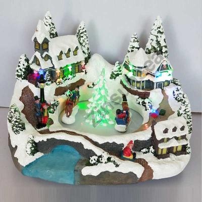 Christmas Village With Horse-Cart