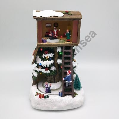 Christmas Village With Rotation People
